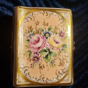 Limoges Book Shaped Trinket Box